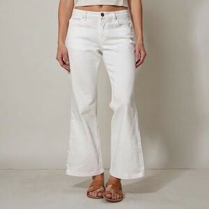 ANTONIO MELANI White Cropped Flare Jeans